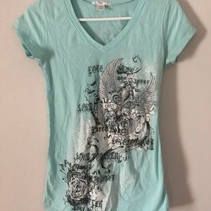 Light blue graphic T-shirt